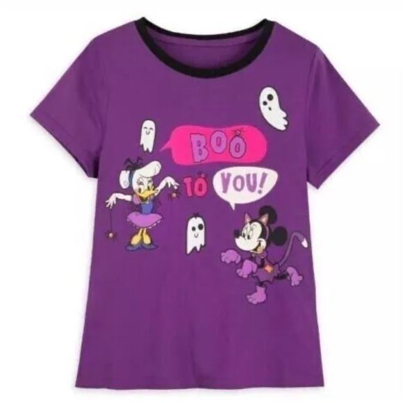 NWT Disney Minnie Daisy Halloween BOO TO YOU Purple T-Shirt Women's size 2X - Picture 1 of 8